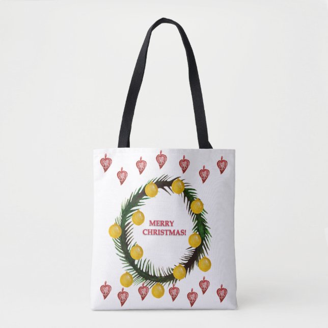 Frohe Weihnachten Tasche (Vorderseite)