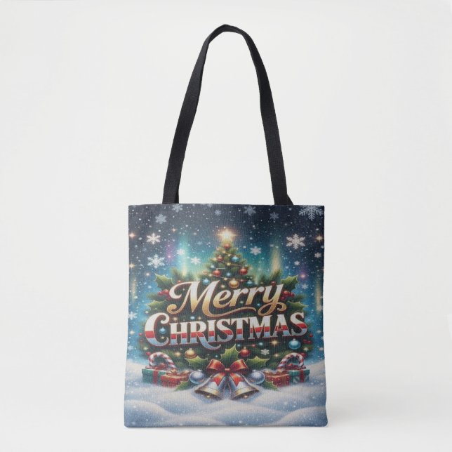 Frohe Weihnachten Tasche (Vorderseite)
