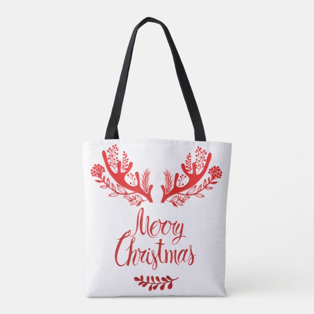frohe Weihnachten Tasche (Rückseite)