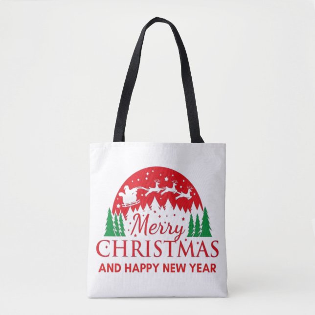Frohe Weihnachten Tasche (Vorderseite)