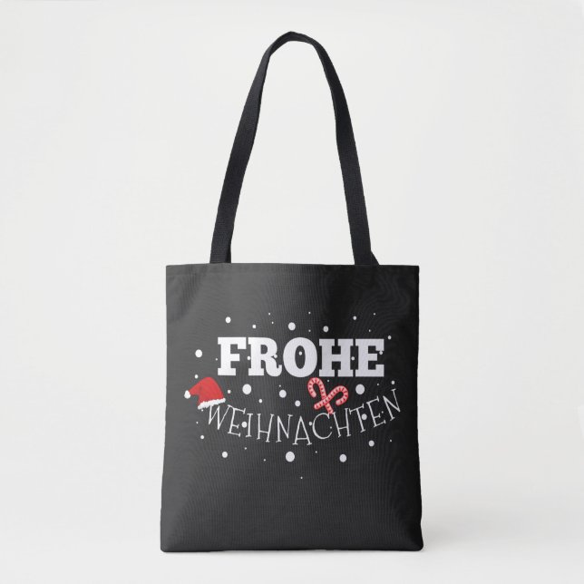 Frohe Weihnachten Tasche (Vorderseite)