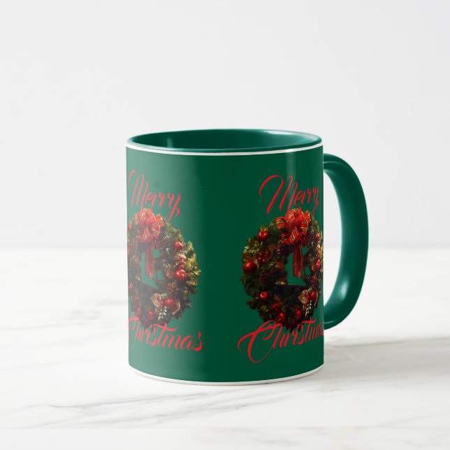 "Frohe Weihnachten"-Tasse Tasse (VorderseiteRechts)