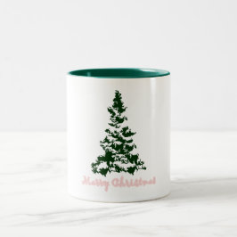 Frohe Weihnachten-Tasse Zweifarbige Tasse