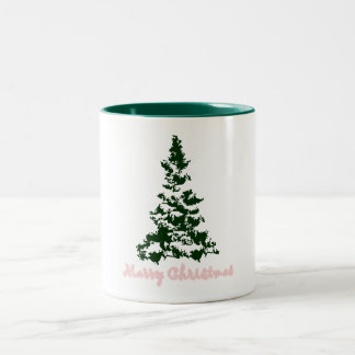 Frohe Weihnachten-Tasse Zweifarbige Tasse