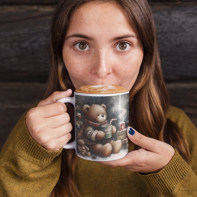 Frohe Weihnachten Teddy Bears Kaffeetasse (Von Creator hochgeladen)