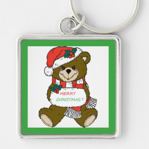 "FROHE WEIHNACHTEN" TEDDYBÄR SCHLÜSSELANHÄNGER