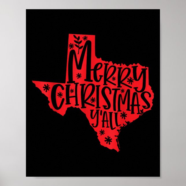 Frohe Weihnachten Texas  Poster (Vorne)