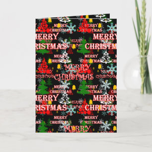 Frohe Weihnachten Textmuster Design Karte