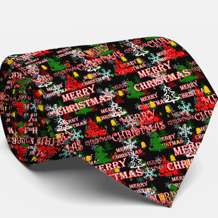 Frohe Weihnachten Textmuster Design Krawatte