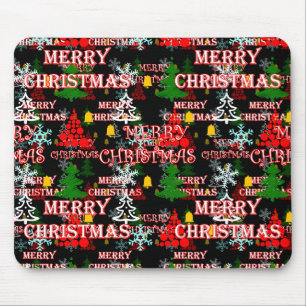 Frohe Weihnachten Textmuster Design  Mousepad