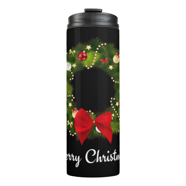Frohe Weihnachten! Thermosbecher (Vorderseite)