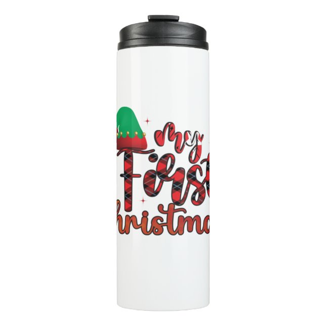 Frohe Weihnachten Thermosbecher (Vorderseite)
