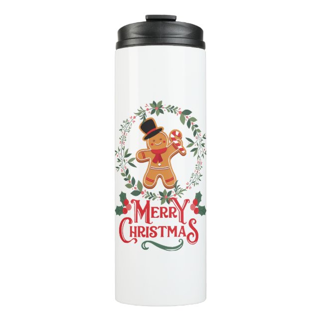 Frohe Weihnachten Thermosbecher (Vorderseite)