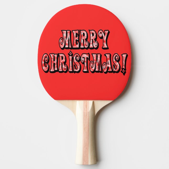 Frohe Weihnachten! Tischtennis Schläger (Vorderseite)