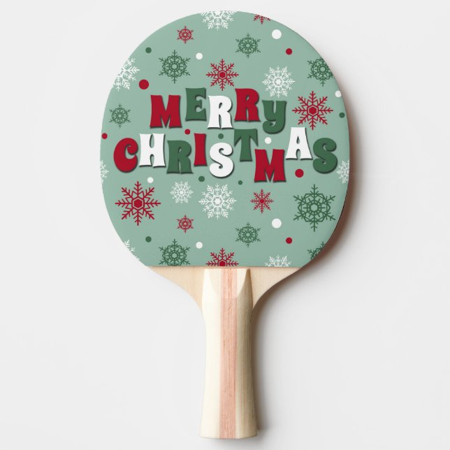 Frohe Weihnachten Tischtennis Schläger (Vorderseite)