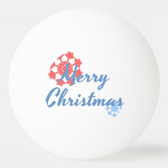 Frohe Weihnachten Tischtennisball (Vorderseite)