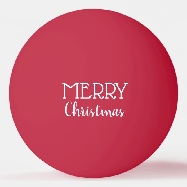 Frohe Weihnachten Tischtennisball (Rückseite)