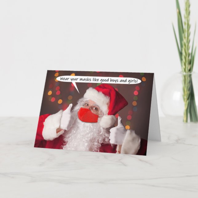 Frohe Weihnachten tragen Ihre Gesichtsmaske Santa  (Vorderseite)
