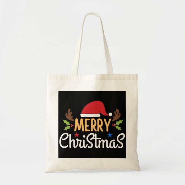 Frohe Weihnachten Tragetasche (Vorne)