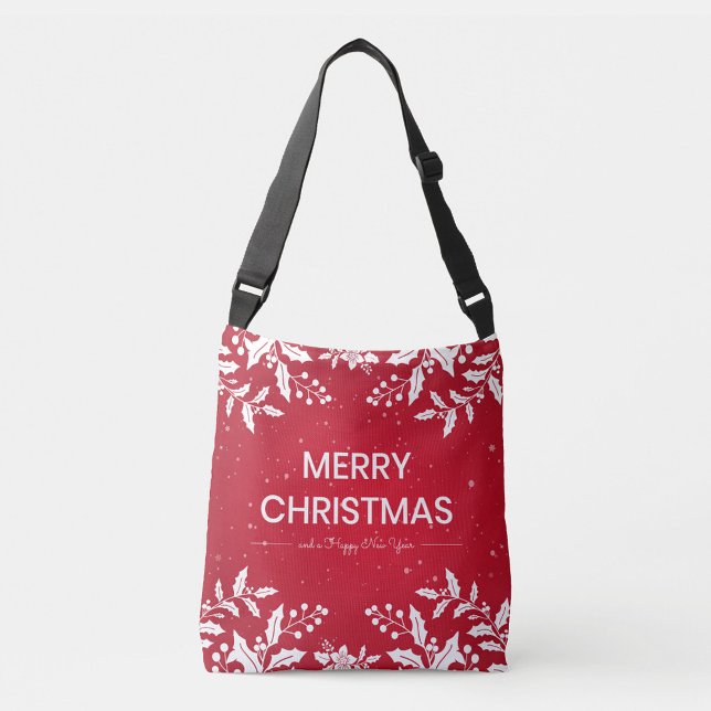 Frohe Weihnachten Tragetaschen Mit Langen Trägern (Merry Christmas Red Crossbody Bag!)