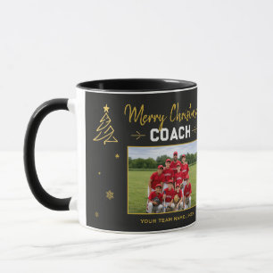 Frohe Weihnachten Trainer Personalisiertes Teamfot Tasse