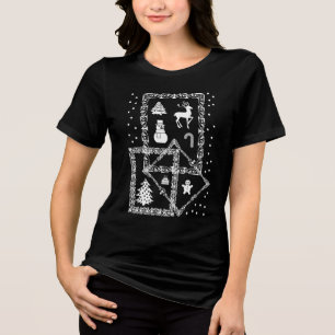 Frohe Weihnachten Tri-Blend Shirt