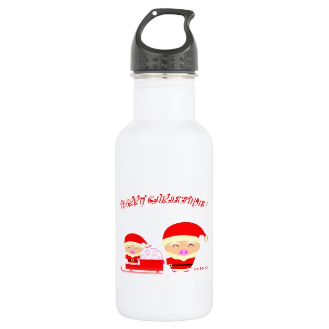 Frohe Weihnachten Trinkflasche (Vorderseite)
