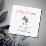 Frohe Weihnachten Tropical Palm Trees Beach<br><div class="desc">Tropisch Frohe Weihnachtskarte,  mit einer Palmenbildermalerei und anpassbarer Typografie. Ein festlicher Weg,  um Urlaubswünsche an Freunde und Familie vom Strand zu senden.</div>