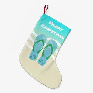 Frohe Weihnachten Tropischer Fisch Beach Waves San Kleiner Weihnachtsstrumpf