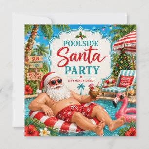 Frohe Weihnachten Tropischer Weihnachtsmann Sommer