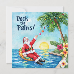 Frohe Weihnachten Tropischer Weihnachtsmann Sommer