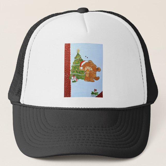 Frohe Weihnachten Truckerkappe (Vorderseite)