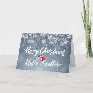 Frohe Weihnachten Türkisch American Bilingual Card