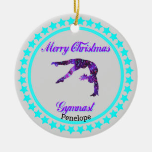 Frohe Weihnachten Turnerin Keramik-Ornament Keramik Ornament