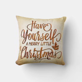 Frohe Weihnachten Typografie 01 Kissen