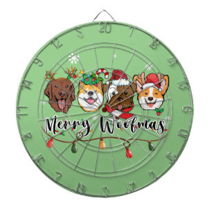 Frohe Weihnachten Typografie Dartboard Dartscheibe