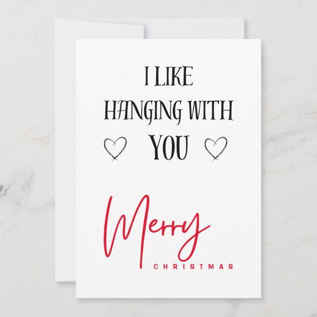 Frohe Weihnachten | Typografie I Like You Boyfrien (Vorderseite)