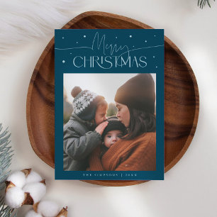 Frohe Weihnachten Typografie Türkis Foto