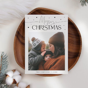 Frohe Weihnachten Typografie Weiß Foto