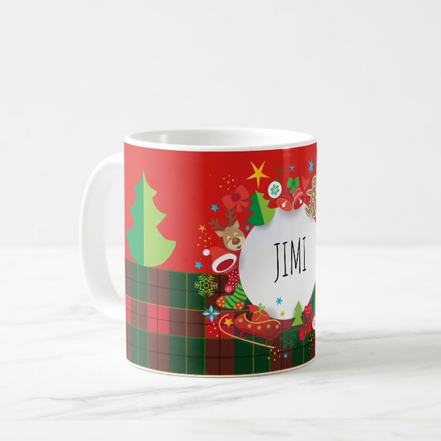 Frohe Weihnachten u. guten Rutsch ins Neue Jahr! Kaffeetasse (Vorderseite Links)