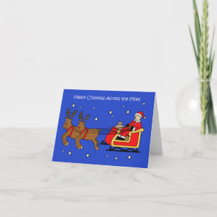 Frohe Weihnachten über die Meilen hinweg Karte