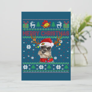 Frohe Weihnachten Ugly Dog Schnauzer Weihnachtsman