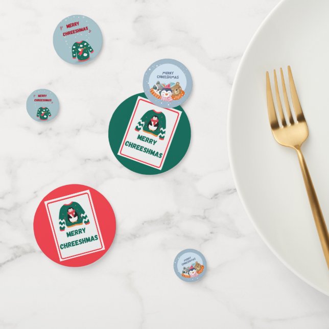 Frohe Weihnachten Ugly Sweater Angel Konfetti (Gruppe)