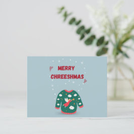 Frohe Weihnachten Ugly Sweater Angel Postcard Postkarte