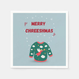 Frohe Weihnachten Ugly Sweater Angel Serviette