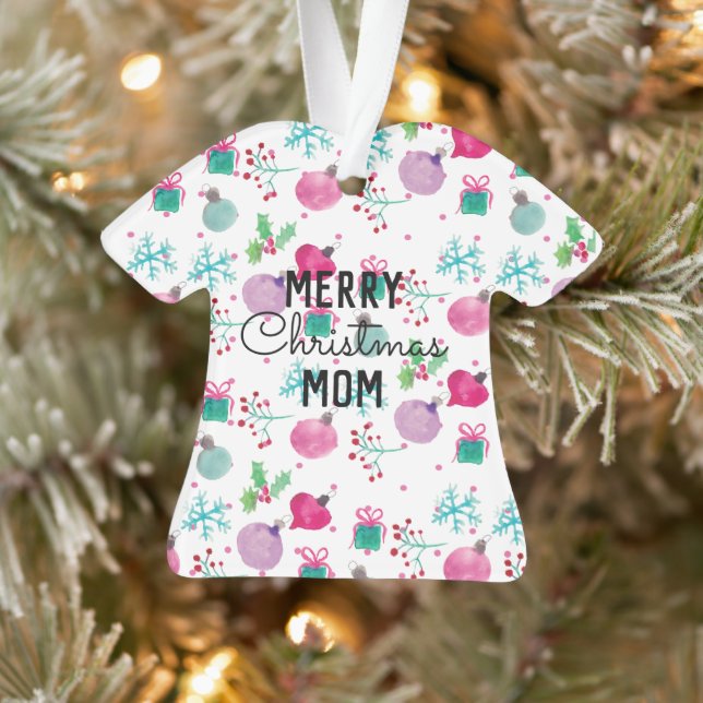 Frohe Weihnachten Ugly Sweater Watercolor Ornament (Baum)