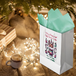 Frohe Weihnachten & Ugly Sweater wünscht Rentier Mittlere Geschenktüte