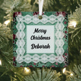 Frohe Weihnachten umkehrbarer Name Ornament Aus Metall