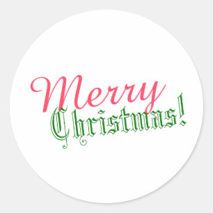 Frohe Weihnachten! Umschlag Aufkleber