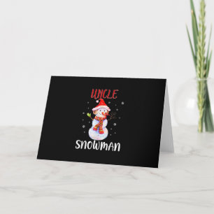 Frohe Weihnachten Uncle Snowman   Onkel Geschenke Karte